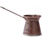 Ayvalı Metal Desenli Cezve No:4 - Kahverengi - 170 ml - Görsel 3