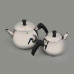 Orta Boy Çelik Çaydanlık - Gri - 2,25 Lt + 1,3 Lt - Görsel 2