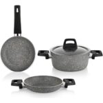 Schafer Eternal 4 Parça Tencere Seti - Gri / Siyah - Görsel 3
