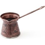 Ayvalı Metal Desenli Cezve No:6 - Kahverengi - 390 ml - Görsel 2