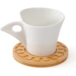 Paçi Belina 12 Parça Bambu Tabaklı Çay Fincan Takımı - Beyaz - Görsel 3