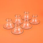 Rakle Pure Siyah Rimli 12 Parça Çay Bardak Takımı - Şeffaf / Siyah