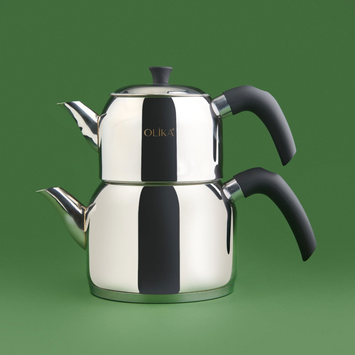 110001239999984.jpg Olika Lina Çaydanlık - Gri / Siyah - 2,25 Lt + 1,2 Lt - Görsel 1