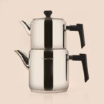 Mimoza Orta Boy Çaydanlık - Gri / Siyah - 2 Lt + 1 Lt - Görsel 2