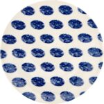 Tulu Porselen Madre Servis Tabağı - Mavi - 25 cm