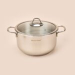 Paslanmaz Çelik Tencere - Gri - 24 cm