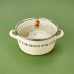 Mien Emaye Kızartma Tenceresi - Krem - 22 cm - Görsel 3