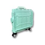 Portakap 4 Tekerlekli Yeşil, 38L Orta Boy, Hareketli Alüminyum Tutacaklı Alışveriş Arabası - 55MM. Büyük Tekerlekli - Görsel 4