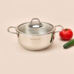 Paslanmaz Çelik Tencere - Gri - 20 cm - Görsel 2