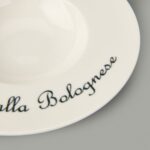 Matmel Kitchen La Luciana Porselen Makarna Tabağı - Siyah / Krem - 26 cm - Görsel 3