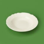 Tulu Porselen Tiffany Yemek Tabağı - Krem - 21 cm - Görsel 2