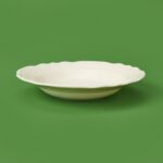 Tulu Porselen Tiffany Yemek Tabağı - Krem - 21 cm - Görsel 3