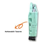 Portakap 4 Tekerlekli, Yeşil, 32L Standart Boy, Sabit Tutacaklı Alışveriş Arabası - Görsel 4