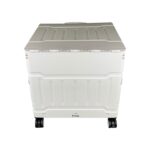 Portakap 8 Tekerlekli Gri 56L Büyük Boy Sabit Demir Tutacaklı Alışveriş Arabası - Görsel 3