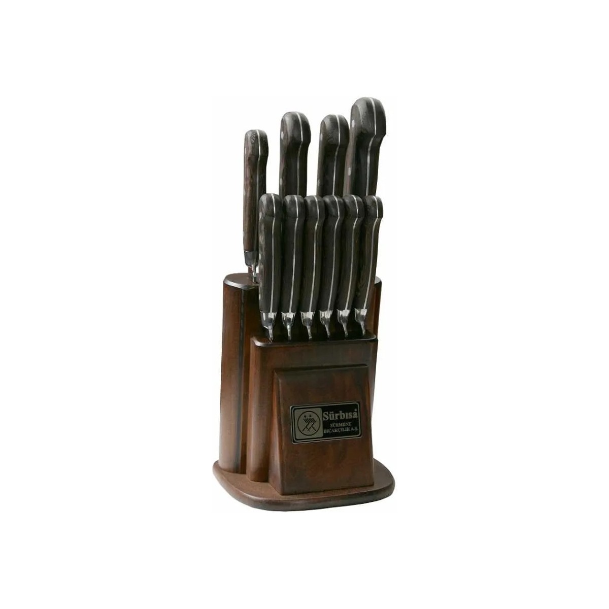110001240301118.jpg Erbar 61500YM - Sürmene Yöresel Mutfak Bıçağı Seti - 10 Lu Set - Görsel 1