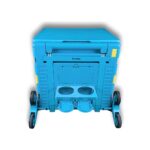 Portakap Ultra Geniş, 8 Tekerlekli, 85 Lt Mavi Katlanır Alışveriş Arabası - Merdiven Çıkan, USB Port Girişli ve Bardak Tutuculu - Görsel 5