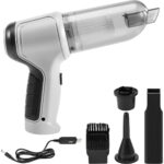 Şarjlı Araç Süpürgesi V2-120W 9000 Pa 0,4 Lt - Üfleme Özellikli - Mini El Süpürgesi Ofis Oto Klavye Kasa