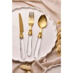 Perotti Hera Gold 18 Parça 6 Kişilik Çatal Kaşık Bıçak Seti - Görsel 2