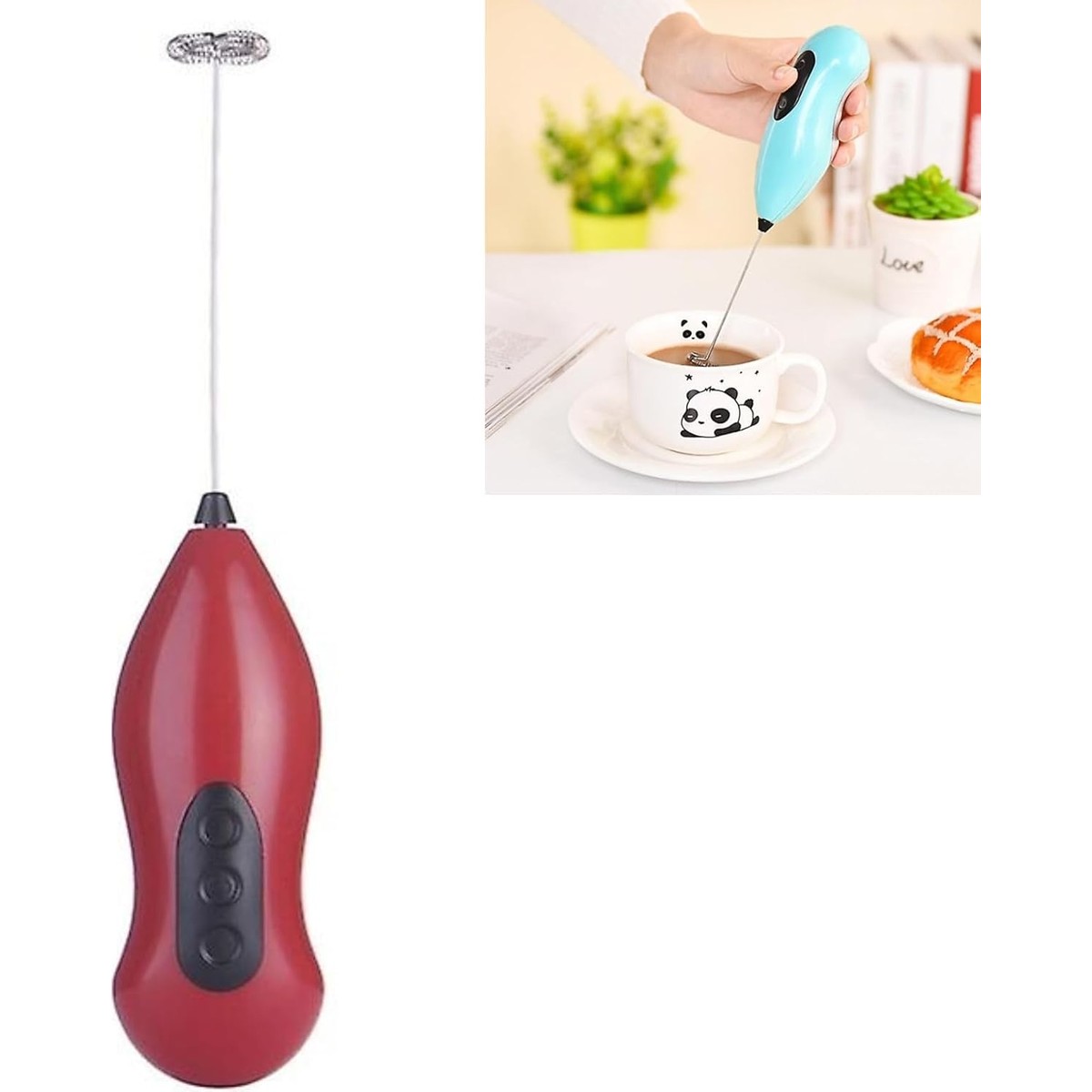 110001244000622.jpg Süt Köpürtücü – Cappuccino ve Için Kahve Köpürtücü ve Köpük Yapıcı Çırpıcı - Görsel 1