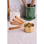 Perotti Vasto 4'lü Büyük Boy Paslanmaz Çelik Ahşap Saplı Ölçü Kaşığı Seti Ölçü Kabı 60ML 80ML 125ML 250ML - Görsel 5