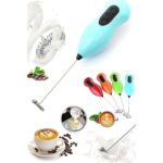 Pilli Kahve Öğütücü ve Karıştırıcı Mikser, Süt Köpürtücü Mini Mikser, MKSR001