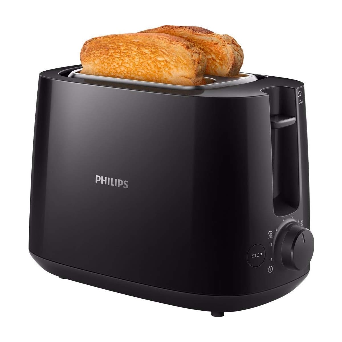 110001244319387.jpg HD2581/90 Ekmek Kızartma Makinesi, Otomatik Kapanma, Buz Çözme Işlevi, Siyah - Görsel 1