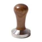 Kahve Tamperi - Ahşap Ergonomik Sap - Düz Tabanlı - Kahve Düzleştirici - Çap: 58 mm - Profesyonel Kahve Makinesi Tamperi