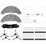 D5S Pro Aksesuar Kiti, 11 Parça (4 Yan Fırça + 4 Filtre + 2 Mikrofiber Paspas Bezi + 1 Rulo Fırça)