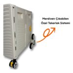 Portakap Ultra Geniş, 8 Tekerlekli, 85 Lt Beyaz Katlanır Alışveriş Arabası - Merdiven Çıkan, USB Port Girişli ve Bardak Tutuculu - Görsel 3