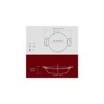 AyrStore Döküm Yuvarlak Sahan Döküm Demir Yekpare Çift Kulplu ÇAP(Ø)24CM. Kırmızı - Görsel 5