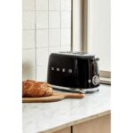 Smeg 50'S Style Retro Siyah 1x2 Ekmek Kızartma Makinesi tsf01bleu