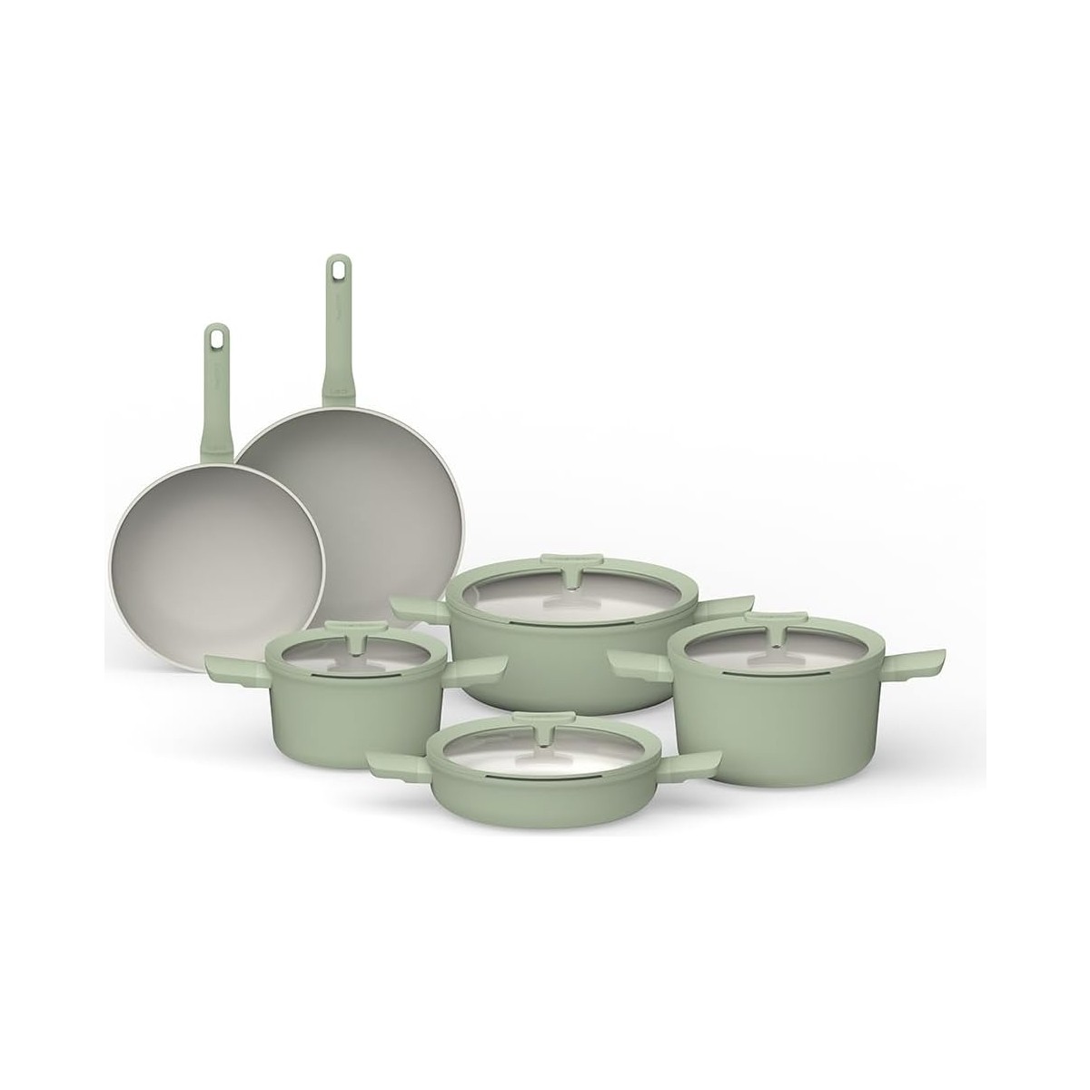 110001247155674.jpg Berghoff Leo Balance 10 Parça Tencere Seti Sage - Görsel 1
