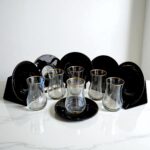 Sudedi Home Siyah ve Altın Detaylı 6 Kişilik Çay Seti | Modern Koleksiyon - Görsel 2