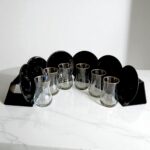 Sudedi Home Siyah ve Altın Detaylı 6 Kişilik Çay Seti | Modern Koleksiyon - Görsel 3