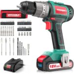 Storemax Tornavida 60 Nm Maks, 18 V Matkap, 2 x 2,0 Ah Akü ve 57 Parça Aksesuar Seti, Fırçasız Motor, 2 Vites, 21 + 3 Tork Kademesi, Çekiç Fonksiyonlu Matkap