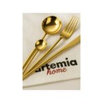 Artemia Home Royal 48 Parça Yemek Takımı | 8 Kişilik | 18/10 Paslanmaz Çelik Gold Kaplama Premium Set