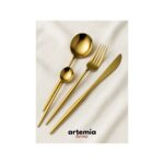 Artemia Home Royal 48 Parça Yemek Takımı | 8 Kişilik | 18/10 Paslanmaz Çelik Gold Kaplama Premium Set - Görsel 2