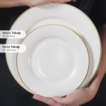 Karaca Elegance Bone Rebeca 24 Parça 6 Kişilik Yemek Takımı Gold - Görsel 5