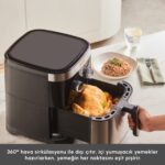 Karaca 9 Litre Ekstra Büyük Hacimli Airfryer, 8 Kişilik Kapasite – Aile ve Kalabalık Sofralar İçin İdeal - Görsel 5