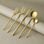 Karaca Orion Mat 12 Kişilik 60 Parça Çatal Kaşık Bıçak Takımı Gold