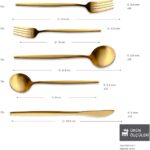 Karaca Orion Mat 12 Kişilik 60 Parça Çatal Kaşık Bıçak Takımı Gold - Görsel 2