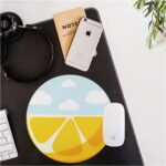 Desenli Yuvarlak Mousepad - Mouse Pad - Fare Altlığı