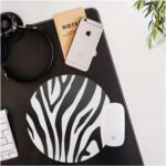 Şık Zebra Desenli Yuvarlak Mouse Pad - Mousepad - Mouse Pad - Fare Altlığı
