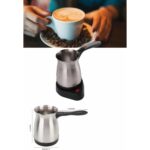 Elektrikli Cezve 800 Watt Paslanmaz Çelik Türk Kahve Makinesi Saplı - Görsel 4