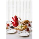 Bambum Sultan - Bambu Kulplu Çaydanlık Takımı Kırmızı - Görsel 3