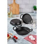 Noah Exclusive 3'lü Döküm Granit Sahan Seti, Tava SETI-18CM-20CM-22 Cm(Iç Caplar) - Görsel 3