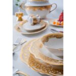 Acar Damasse 12 Kişilik 60 Parça porselen Yemek Takımı - Görsel 5