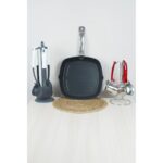 Bonera Titanyum 28CM Izgara Grill Tava - Siyah Gold - Görsel 3