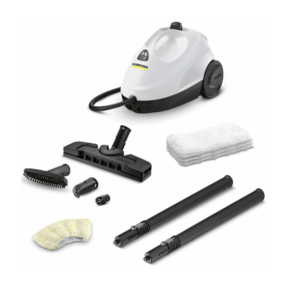 110001250342373.jpg Karcher Kst 2 + Cloth Set 1500W 3.2 Bar Buharlı Temizlik Makinesi - Beyaz - Görsel 1