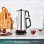 Homend 1708 Royaltea Paslanmaz Çelik Konuşan Çay Makinesi Inox-Siyah 1800 W - Görsel 4